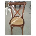 stackable cross back chair