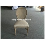 stackable rattan back chair