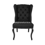 beige wing chair